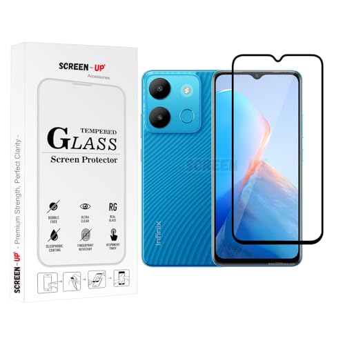 Image of ScreenUp Tempered Glass For Infinix Smart 7 - Ultra Clear, 9H Scratch Resistant, Full Coverage, Easy Install Screen Protector