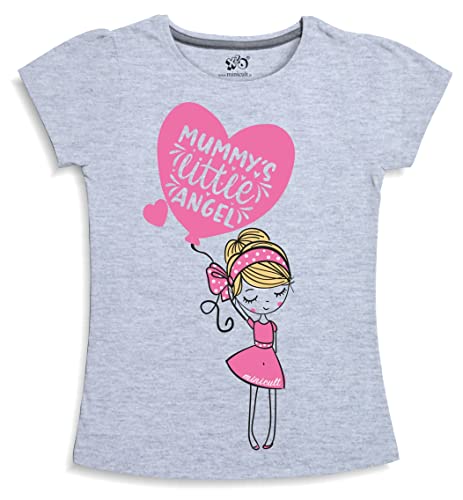 Image of X2O Girls Half sleeeves Cotton Tshirt with Cute Prints and Fun Colors(Pack of 1)