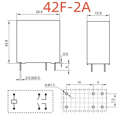 Relé F4AK012T 5A de 6 pines para solucionar fallos de encendido en módulos electrónicos 2