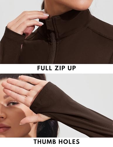 Image of PINSPARK Women's Athletic Jackets Slim Fit Workout Jacket Full Zip Up