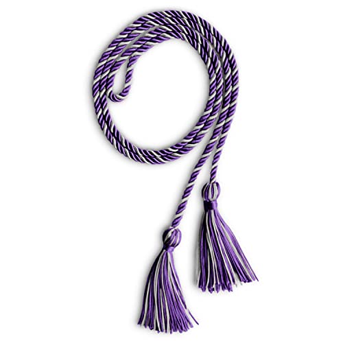Image of Endea Graduation Single Honor Cord Two-Color (Purple /Silver)