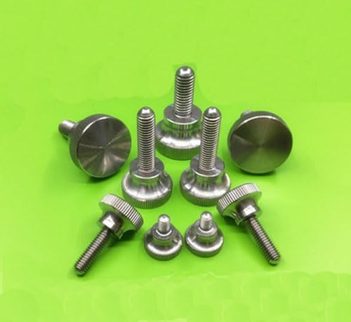 5pcs M2 M2.5 High head Knurled screw Hand bolt Adjustment screws Knurleds bolts stainless steel 5mm-10mm Length - (Dimensions: M2.5x10mm)