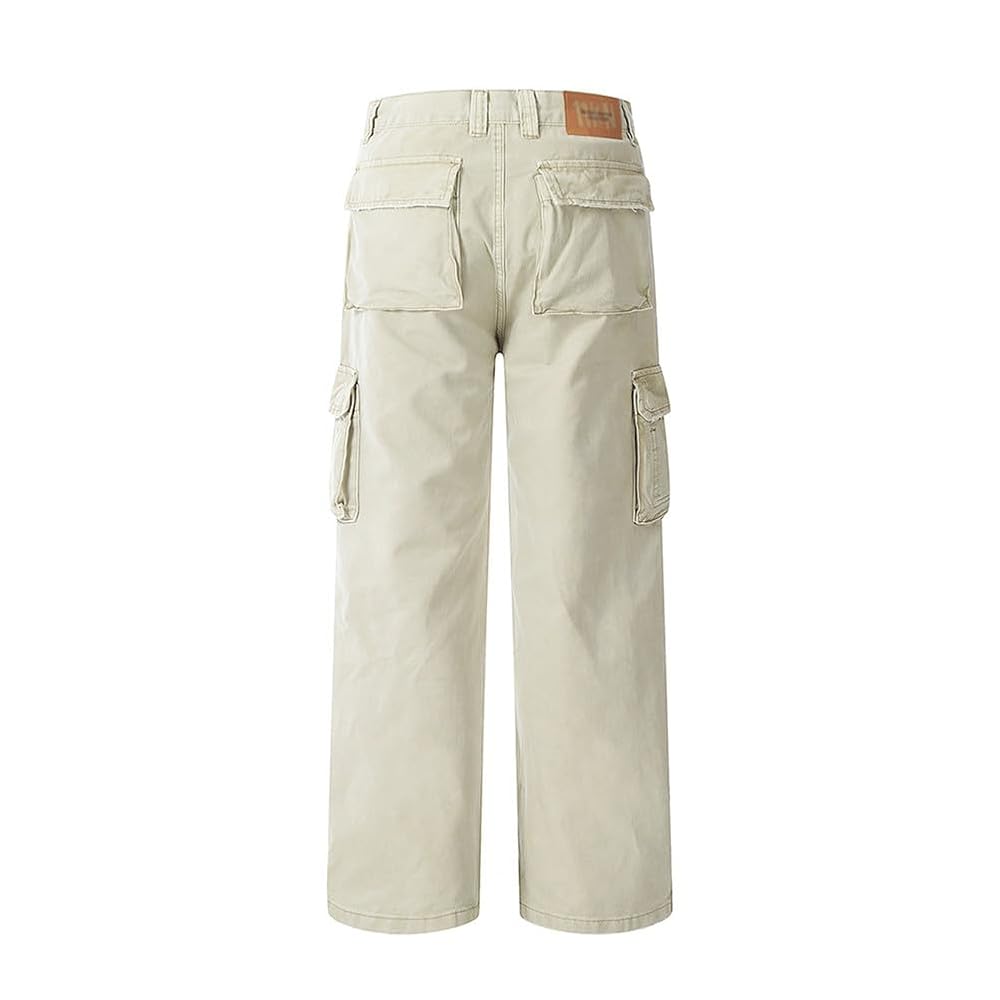 パンツ [MATINKIM]washed slim cargo pants in khaki WASHED SLIM CARGO PANTS IN DARK NAVY – Matin Kim