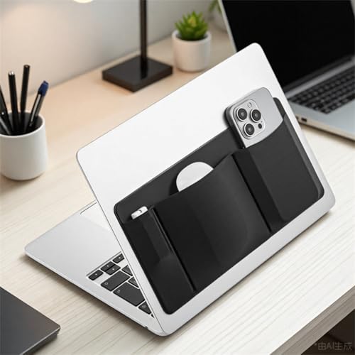 Support de souris pour ordinateur portable doté de 3 poches extensibles
