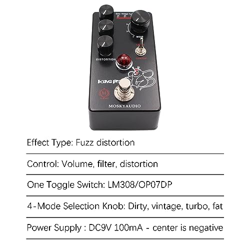 Jemora Fuzz Distortion Pédale d’effet Guitare Commutateur 4 Modes et Commandes de Volume/Filtre/Distorsion Compact Portable Digital Distortion Guitar Effect Processor Effect Processor for - Les Beatles, Paul McCartney, John Lennon, RIngo Starr, George Harrison Jemora Fuzz Distortion Pédale d'effet Guitare Commutateur 4 Modes et Commandes de Volume/Filtre/Distorsion Compact Portable Digital Distortion Guitar Effect Processor Effect Processor for – Image 4