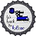 SMART BLONDE Louisiana Back The Blue Novelty Metal Bottle Cap BC-1247