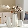 Set Di 3 Vasi In Ceramica Bianca: Decorazione Minimalista Per Casa, Soggiorno O Ufficio