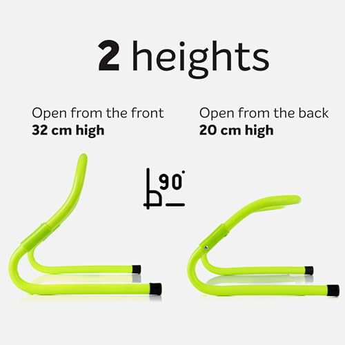 Fizyo Trainingshürden mit Höhenverstellung 5er Set Sporthürden, Koordinationshürden, Hürden für Training, Geschwindigkeit, Agilität, Hürden für Fußball, hürden Kinder Grün