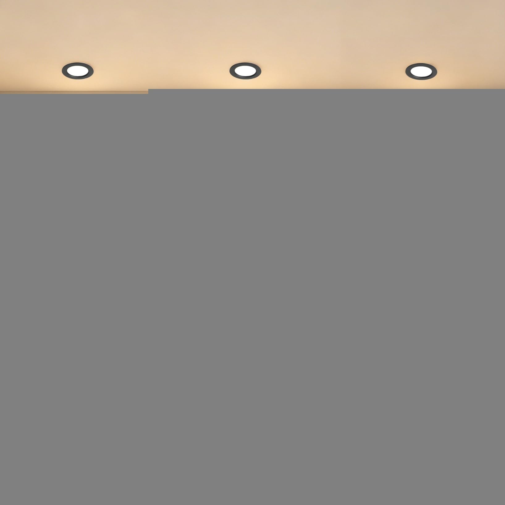 VOGHMOLD 12W Ultra Slim LED Downlight Recessed Ceiling Light 4 inch, 3000K Spot Lights Black Aluminum Trim, Cut Φ110-130mm, AC110-240V Panel Lighting for Office Hallway Closet, 3 Pack