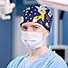SATINIOR 4 Paquetes Gorros Quirúrgicos Gorro Turbante Estampado Gorro Matorrales Bouffant de...