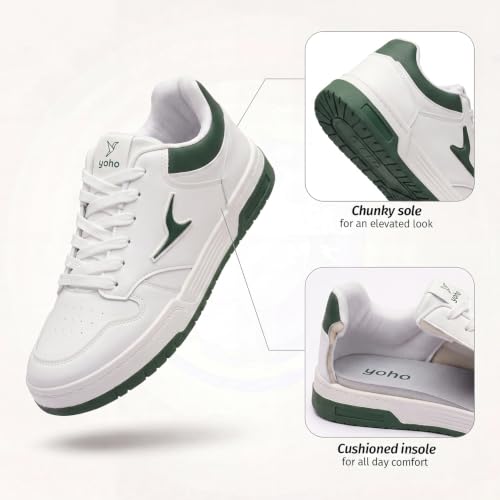 Image of YOHO Men's Sneakers Flo & Blazer | Stylish & Comfortable | Low Top, Lace Up Casual Shoes for Man /Gents