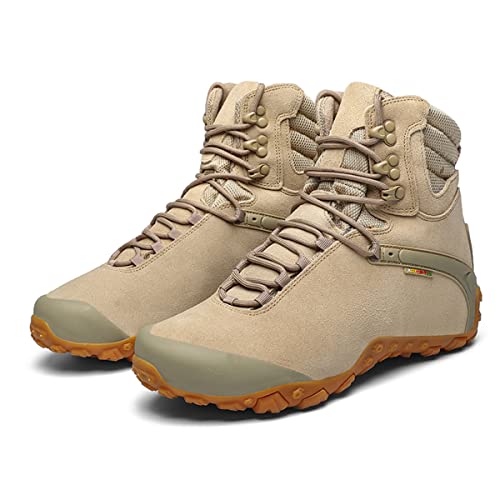 Unisex Suede Lederen Waterdichte Hoge Top Wandelschoenen Outdoor Wandelen Antislip Trekking Laarzen Slijtvaste Bergbeklimmen Laarzen Woestijn Laarzen voor Mannen en Vrouwen - Image 6