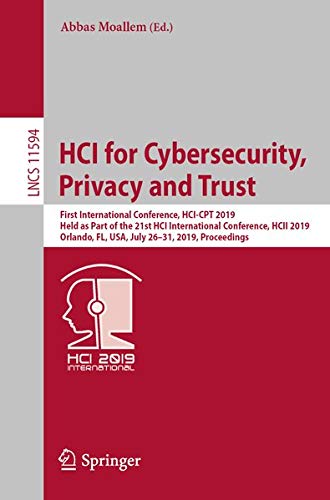Buy HCI for Cybersecurity, Privacy and Trust — BookShops.in