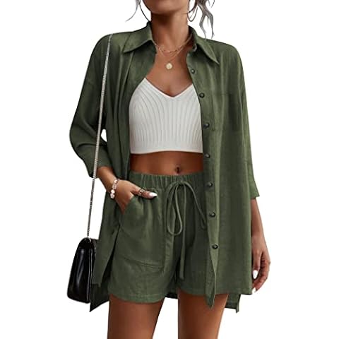 Conjunto de chándal de algodón y lino para mujer Beyove Cover