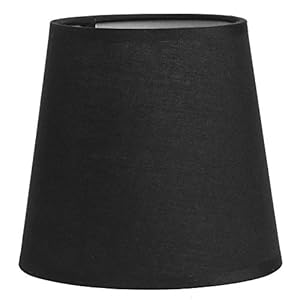 JJ. Accessory Abat-Jour E14 Couleur Pure Tissu Tissu Lustre Abat-Jour pour Applique Murale Chevet Mini Lampe de Table Abat-Jour(Noir)