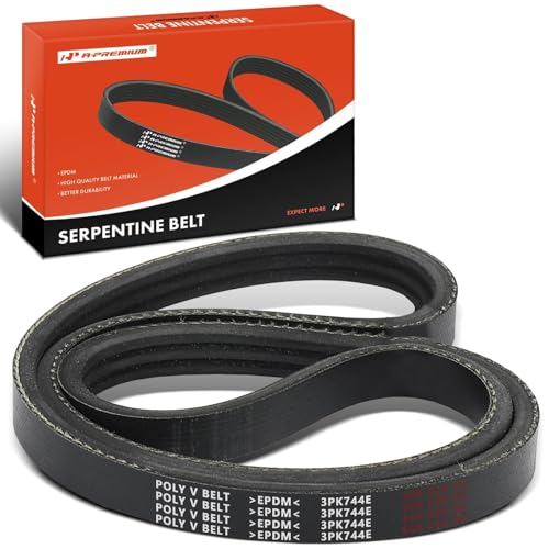 A-Premium 29.37 Inch Stretch Fit Serpentine Drive Belt Compatible with Chevrolet, GMC & Cadillac Cars - Silverado 1500 LD, Tahoe, Suburban, Sierra 1500 Limited, Yukon XL, Escalade ESV & More