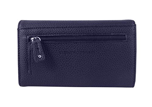 Ludlow Navy SLG Trifold Leather Clutch Wallet2
