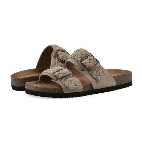 WHITE MOUNTAIN Women's Hey Hey Braided Double-Buckle Signature Comfort-Molded Footbed Sandal2