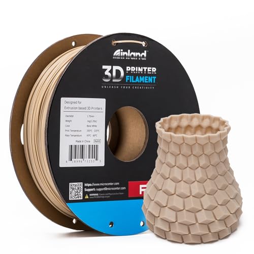 Image of INLAND Micro Center PLA+ 3D Printing Filament 1.75mm - PLA Pro Dimensional Accuracy + /- 0.03 mm - 1kg Cardboard Spool (2.2 lbs) (2 Pack Bone White, 1.75mm)