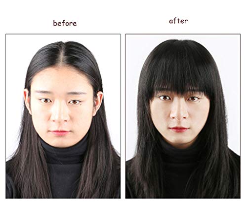 Extensions de cheveux humains à clips pour masquer le manque de volume avec frange