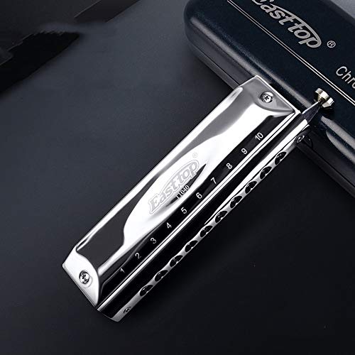 Harmonica 10 trous chromatique harpe bouche orgue Instrumentos clé C Abs peigne Instruments de musique - Les Beatles, Paul McCartney, John Lennon, RIngo Starr, George Harrison Harmonica 10 trous chromatique harpe bouche orgue Instrumentos clé C Abs peigne Instruments de musique – Image 4