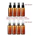 SINIDE Plastic Spray Bottles 50 ML / 1.7 oz, 4 Pack Amber Empty Mini Bottle Set with Fine Mist Portable Refillable Makeup Cosmetic Atomizer Travel Bottle for Perfume, Cosmetic, Skincare, Aromatherapy