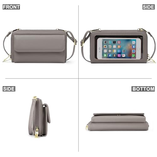 Image of GOIACII Phone Purse Crossbody Bags for Women Small Travel Wallet Touch Screen RFID Blocking