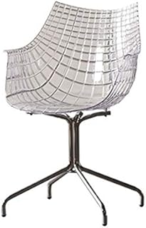 HHUJK Diseño Moderno cristalino Transparente Claro de la Manera Silla de Comedor, Loft Bonito Simple Silla de diseño, Muebles de diseño Popular (Color : A)