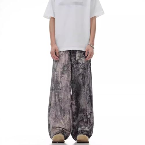 Baggy Jeans Men Tie Dye Camo Wide Leg Denim Pants Washed Parachute Streetwear for Skater Jeans Hip Pop2