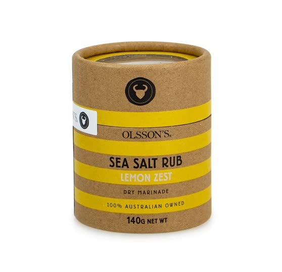 Olsson's Sea Salt Rub Lemon Zest 140g Can be sprinkled