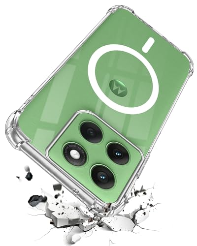 Image of Jkobi Shockproof Crystal-Clear Back Cover for Motorola Moto Edge 60 (Magsafe Wireless Support | Drop & Camera Protection | Hard Polycarbonate)
