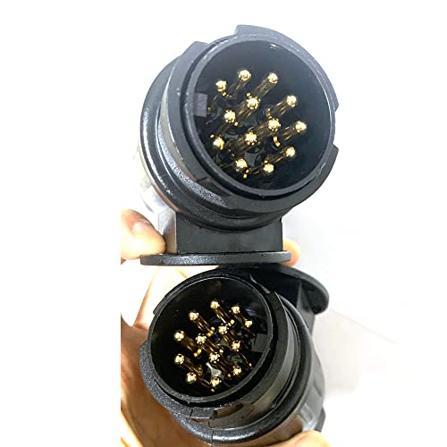 JVJ 2.0m 13-polig auf 13 Polig Adapter Stecker Verbindung Verlängerungskabel Spiralkabel für Anhänger Bootstrailer PKW… – Bild 3