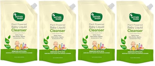 Image of Mother Sparsh Natural Baby Liquid Cleanser (Powered by Plants) Cleanser for Baby Bottles, Nipples, Accessories and Toys, Refill Pack (1L) (Pack of 2)