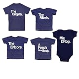 The Original- The Original and The Remix Matching Family Set (Mic Drop - 3/6 Mo., Navy)