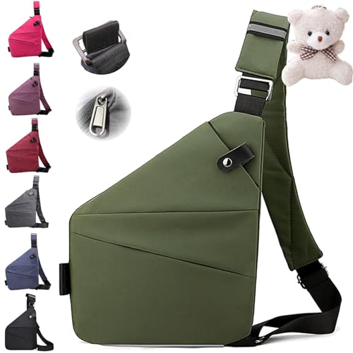 Safecarry Anti-Theft Travel Bag, Anti Thief Slim Sling Bag, Cross Body Travel Bag for Women Men