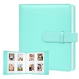 256 Pockets Photo Album for Fujifilm Instax Mini Camera, Polaroid Camera, Leather Cover, Photo Album for Instax Mini 12 11 9 40 90 8 7 EVO LIPLAY Instant Camera, 2x3 Photo Albums for Christmas, Green