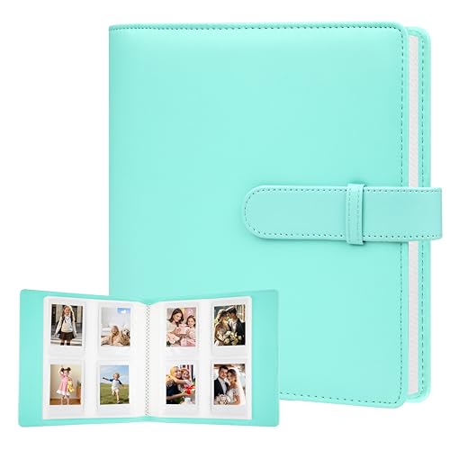 256 Pockets Photo Album for Fujifilm Instax Mini Camera, Polaroid Camera, Leather Cover, Photo Album for Instax Mini 12 11 9 40 90 8 7 EVO LIPLAY Instant Camera, 2x3 Photo Albums for Christmas, Green