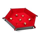 Dice Tray, Dice Box, Dice Holder, Storage Box for RPG Table Games, Double Sided Foldable, Folds Flat, Fits in Board Game Box for Roleplaying RPG by Crystal Lemon