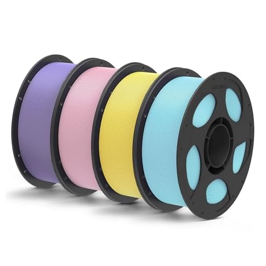 ANYCUBIC Matte PLA Filament Bundle 4KG, 3D Printing PLA Filament 1.75mm Dimensional Accuracy +/- 0.03mm, 1KG Reusable Spool, Purple + Sakura Pink + Ice Blue + Yellow