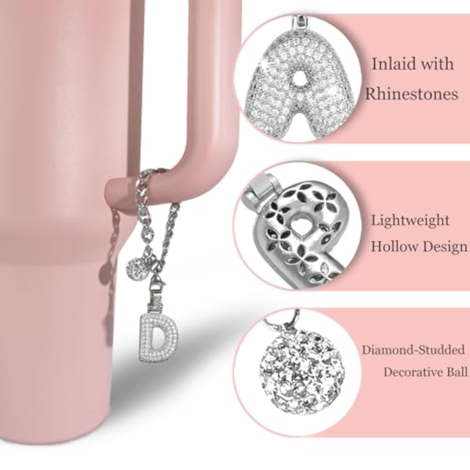 Silver Initial Charm for Stanley Cup