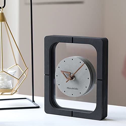 TOMYEUS Relógio de mesa vintage moderno decoração de casa relógio de mesa mudo sala de estar quarto