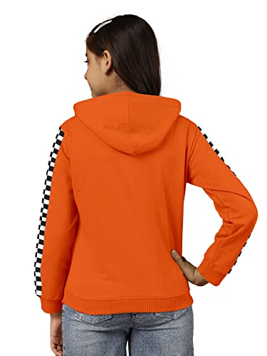 Image of KYDA KIDS Girl's Cotton Hooded Neck Hoodies - Sweatshirt with Hoodies Full Sleeves Girls Winter Wear, Long Sleeve Sweatshirts for Girls - Regular Fit