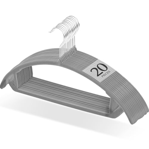 【Amazon.co.jp 限定】 チチロバ(Titiroba) (TITIROBA) ハンガー すべらない かたくずれ防止 スリム 軽量 ベルベット製 20本組 グレー 23AB172 【Amazon.co.jp 限定】 チチロバ(Titiroba) (TITIROBA) ハンガー すべらない かたくずれ防止 スリム 軽量 ベルベット製 20本組 グレー 23AB172