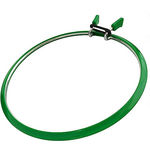 Image of Nurge Premium Quality, Metal Spring Tension Embroidery Hoops, Cross Stich Hoop, Darning Hoops, Embroidery Tension Shed (Green, Large)