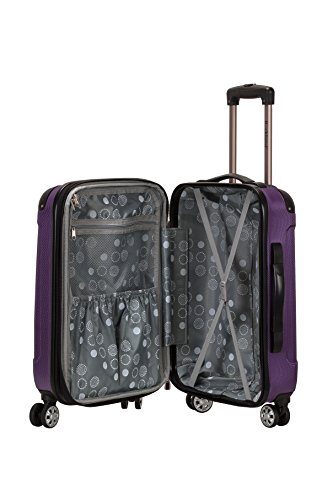 Image of Rockland London Hardside Spinner Wheel Luggage, Purple, Carry-On 20-Inch
