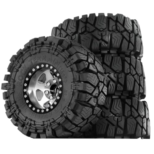 1.9 �C���`�r�[�h���b�N�z�C�[������у^�C���A�X�P�[��1/10�I�t���[�h���f��II 90046 III AXI03007 Pro TRX6 Gen7 Gen8 VS4-10 CFX�Ɍ݊�������(Silvery)