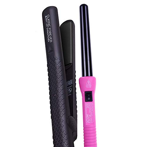HerStyler Grande Pink Curling Iron & Forever Flat Iron miniatura 1