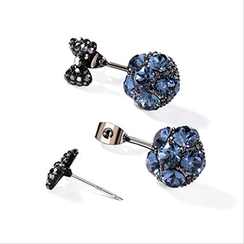 Simpatici Strass a Fiocco Design Lucido Orecchini da Donna Orecchini a Bottone in zircone Set da Donna Elegante Argento Sterling S925