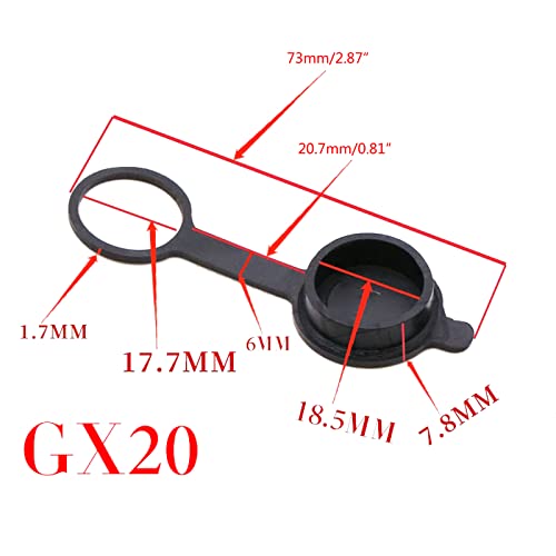 BELOWSYALER Wasserdichte Abdeckung Staubgummikappe Rundstecker Schutzkappe GX12 GX16 20 Verschleißfeste Gummimanschette Luftfahrtstecker Staubkappe Luftfahrtbuchse Gummiabdeckung Schutzhüllen