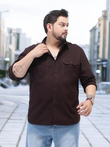 Image of Urbano Plus Men's Cotton Full Sleeve Regular Fit Casual Solid Shirt